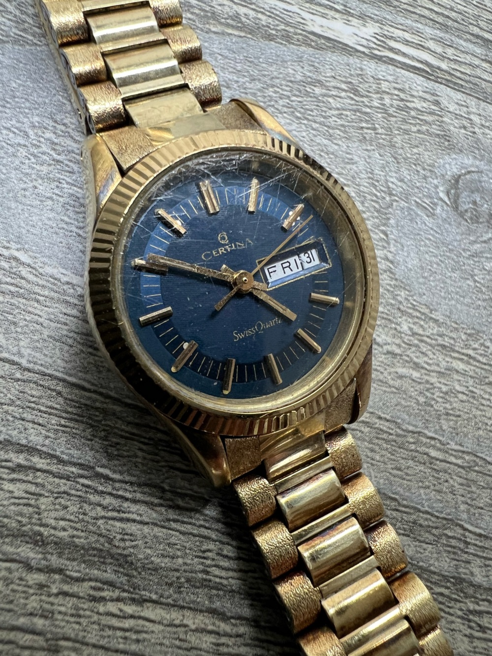 Certina Blue dial Quartz ladies watch ETA swiss movement